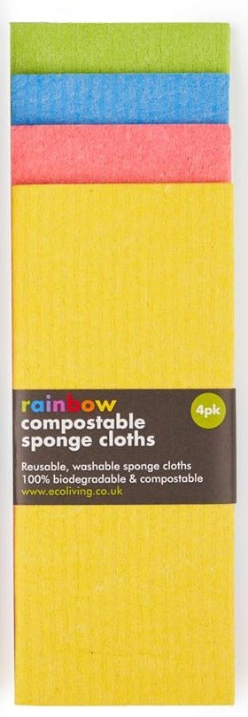 Compostable Sponge Cleaning Cloths - 4 pack