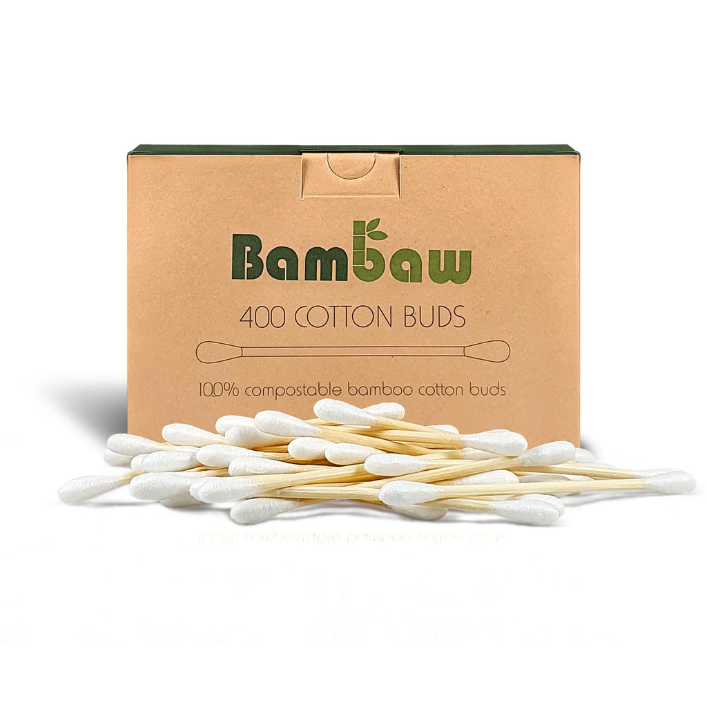 400 Biodegradable Cotton Buds - Green Skye-cotton buds
