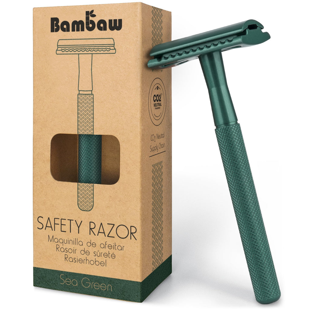 Bambaw Metal Double Edge Safety Razor- Sea Green - Green Skye-Metal Double Edge Safety Razor-