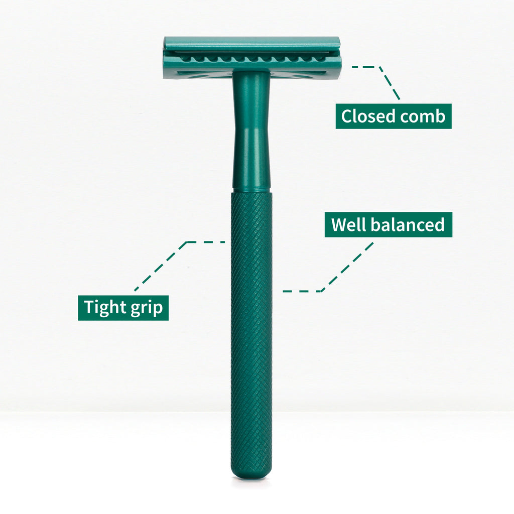 Bambaw Metal Double Edge Safety Razor- Sea Green - Green Skye-Metal Double Edge Safety Razor-