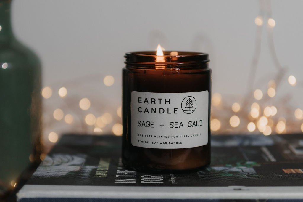 Earth Candle Co. Sage & Sea Salt - Green Skye-
