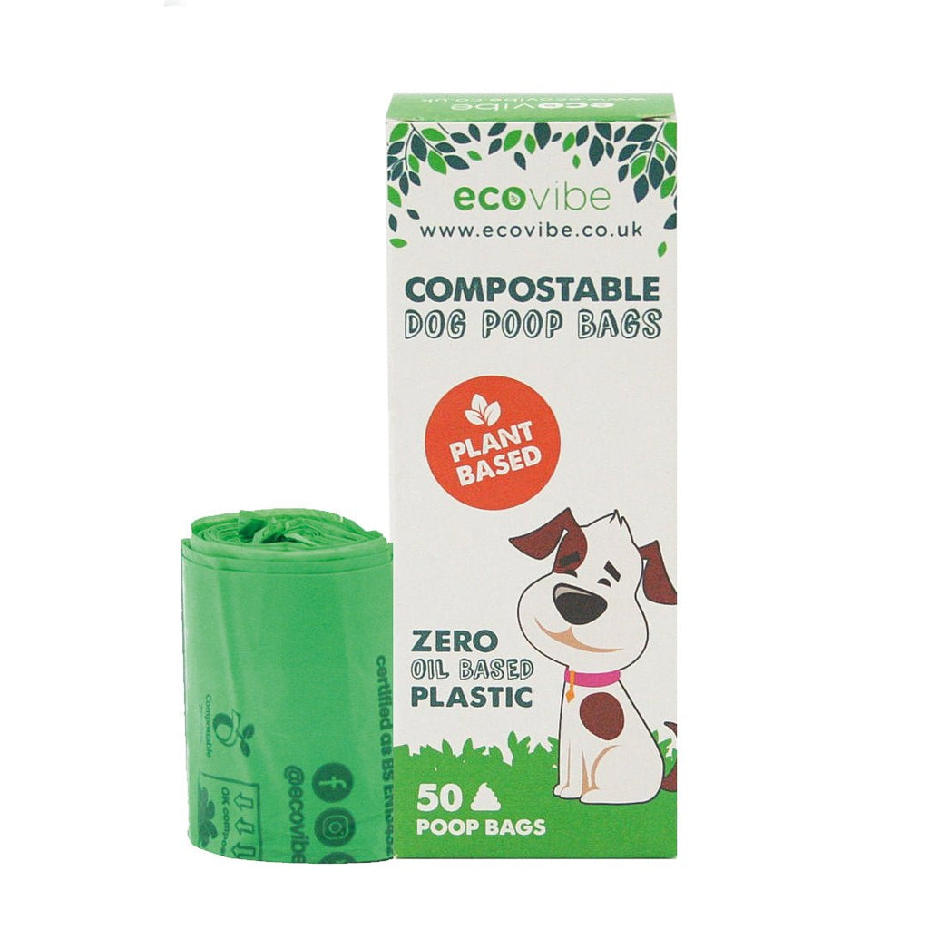 EcoVibe Biodegradable Compostable Dog Waste Bags (50 bags) - Green Skye-
