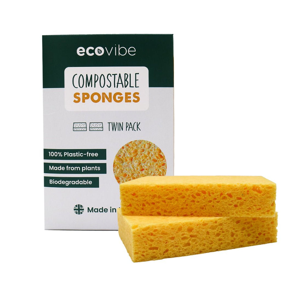 EcoVibe Compostable Sponges (Pack of 2) - Green Skye-