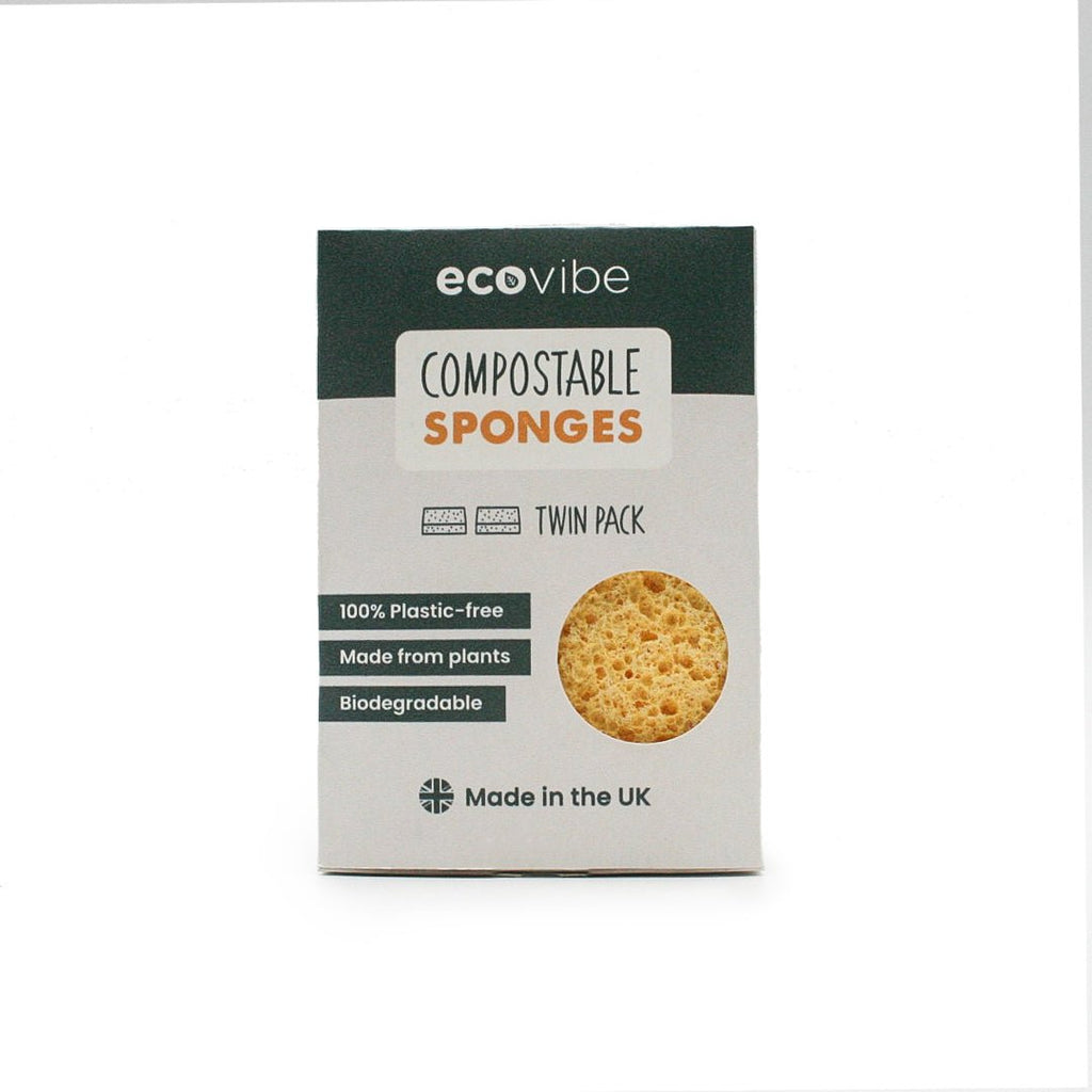 EcoVibe Compostable Sponges (Pack of 2) - Green Skye-