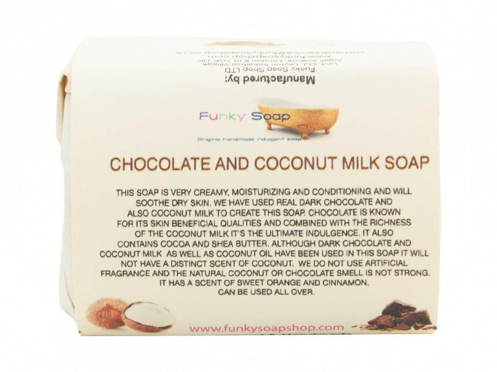 Funky Soap- Chocolate and coconut milk soap- 120g - Green Skye-