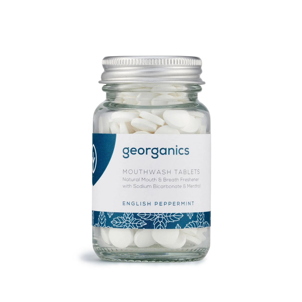 Georganics Natural Peppermint Mouthwash Tablets (180 tablets) - Green Skye-