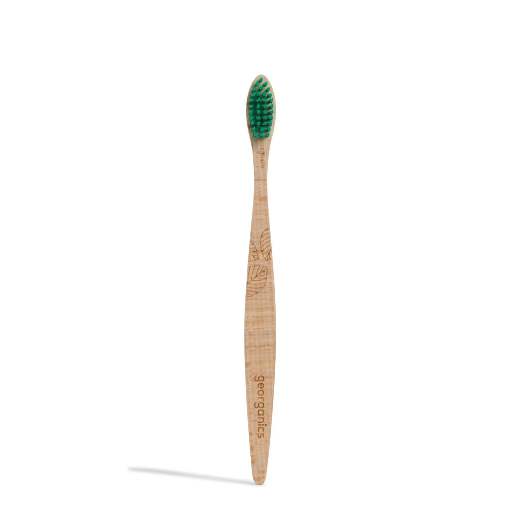 Georganics Sustainable Beechwood Toothbrush - Green Skye-