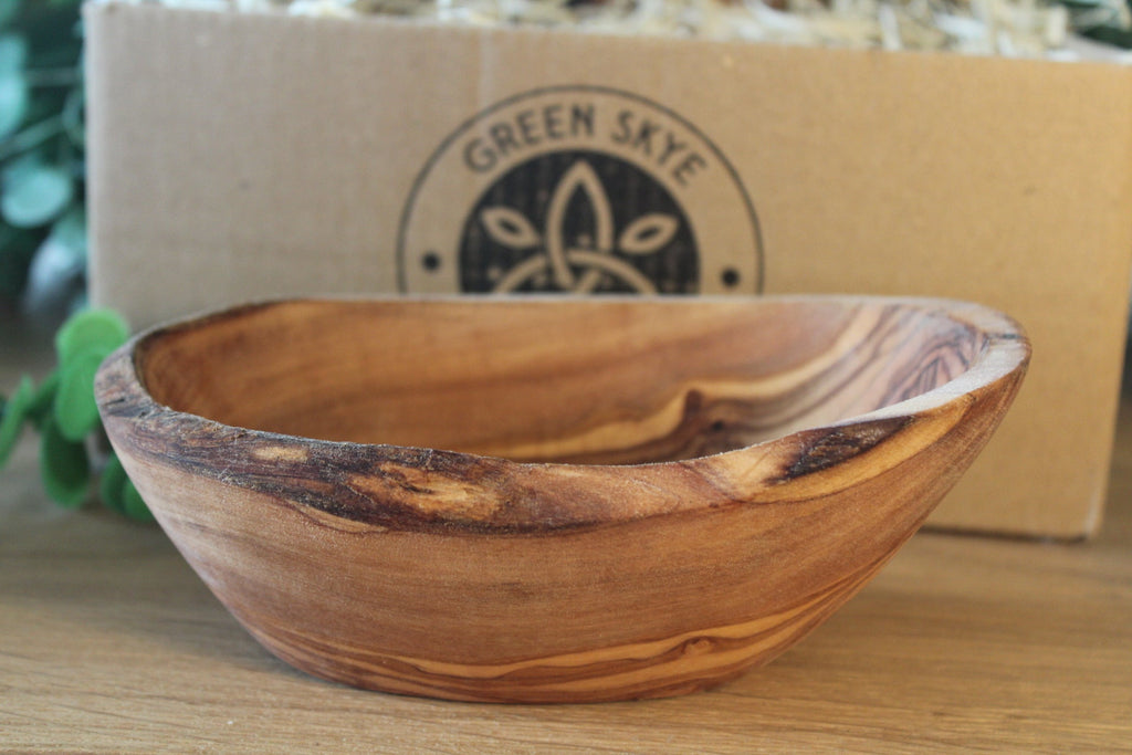 Hand Carved Olive Wood Soap Dish, Large - Green Skye-