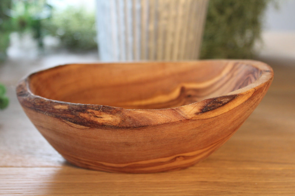 Hand Carved Olive Wood Soap Dish, Large - Green Skye-