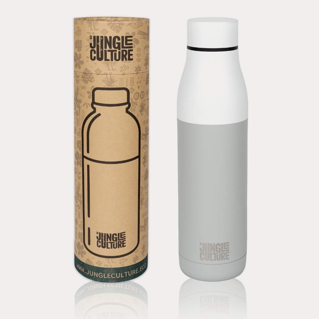 Insulated Stainless Steel Water Bottle - White (650ml) - Green Skye-