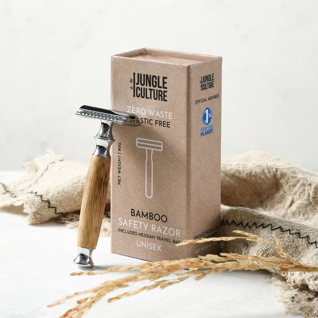 Jungle Culture- bamboo double edged safety razor - Green Skye-