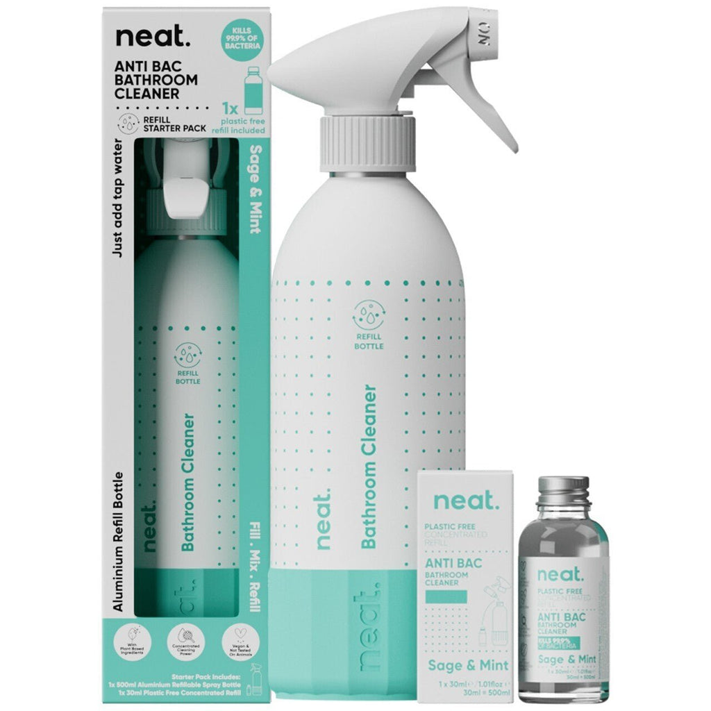neat. Starter Kit: Anti-Bac Bathroom Cleaner (Sage & Mint) - Green Skye-Multi-surface Cleaners